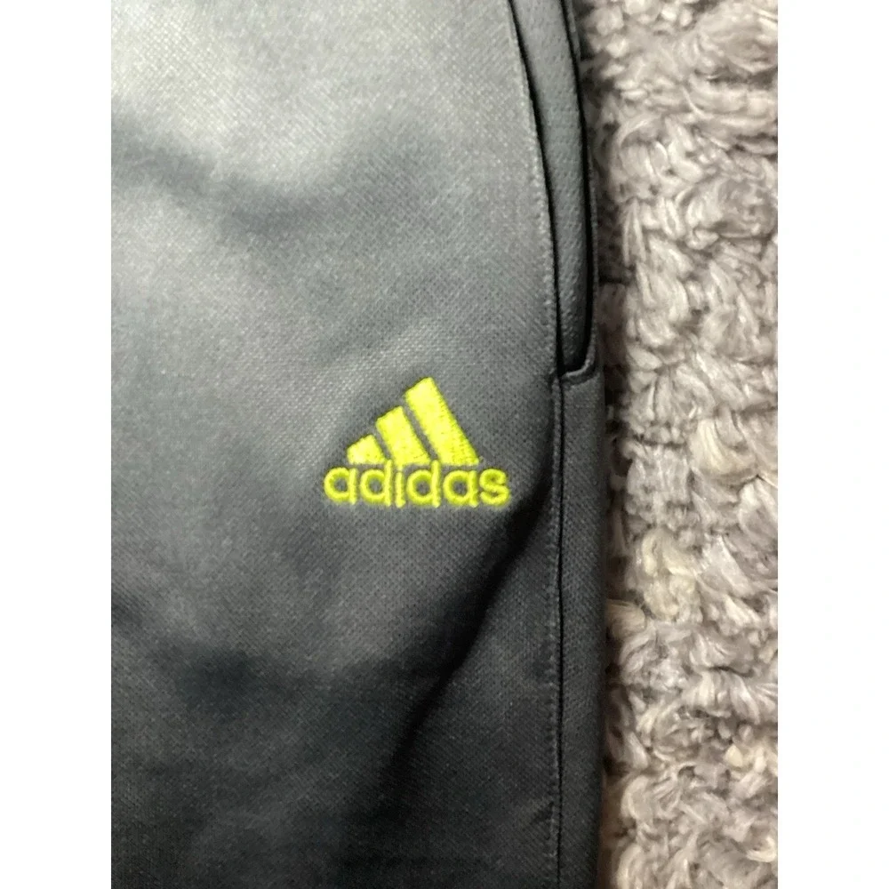 Nwt Adidas Climalite Youth‎ Large 14-16 Grey And Green Stripe Sweatpants